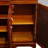 Victorian mahogany 3 door breakfront bookcase end interior