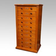 Victorian teak Wellington chest