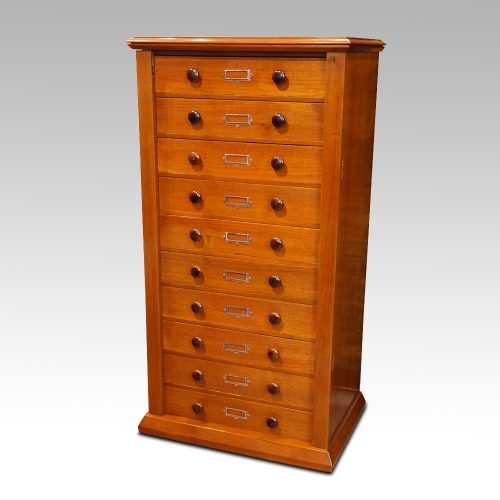 Victorian teak Wellington chest