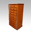 Victorian teak Wellington chest drawers
