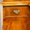 Walnut small breakfront bookcase drawer detail
