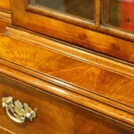 Walnut small breakfront bookcase top