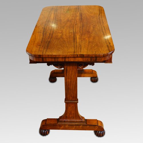 WmIV rosewood library table side