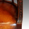 Edwardian mahogany desk chair arm detail