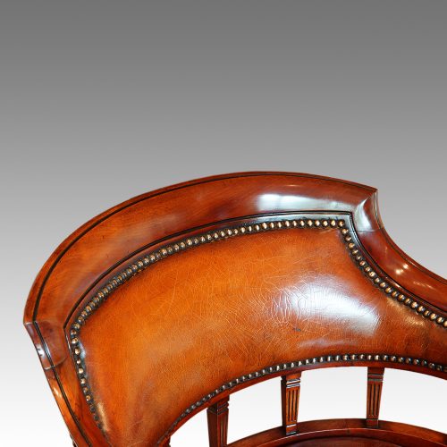 Edwardian mahogany desk chair back rail
