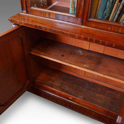 Fine Victorian mahogany bookcase interior