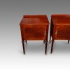 Pair of Edwardian inlaid mhogany bedside cabinets front