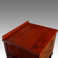 Pair of Edwardian inlaid mhogany bedside cabinets top