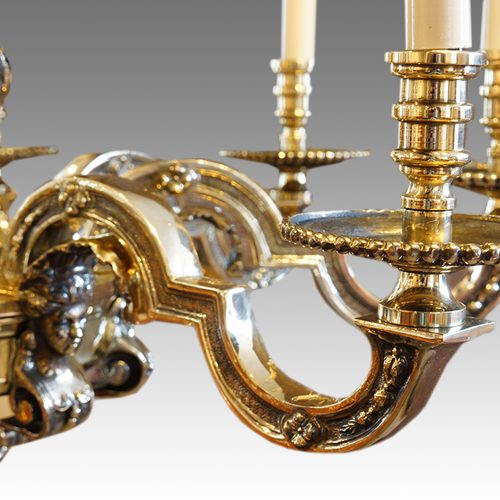 Pair of bronze chandeliers arms