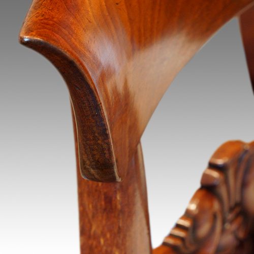 Set of 6 William IV mahogany dining chairs top rail