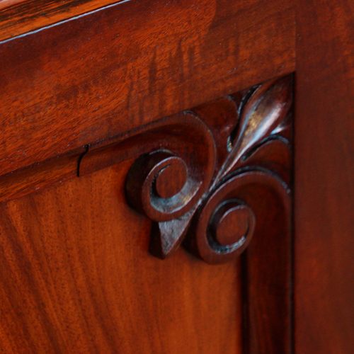Victorian mahogany chiffonier sideboard carving