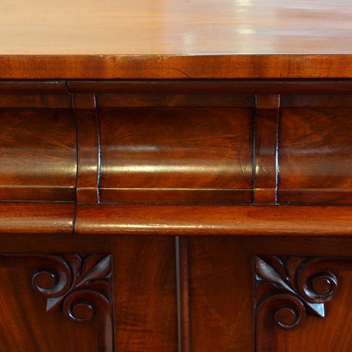 Victorian mahogany chiffonier sideboard drawer detail