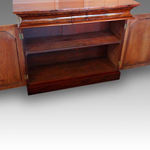 Victorian mahogany chiffonier sideboard interior
