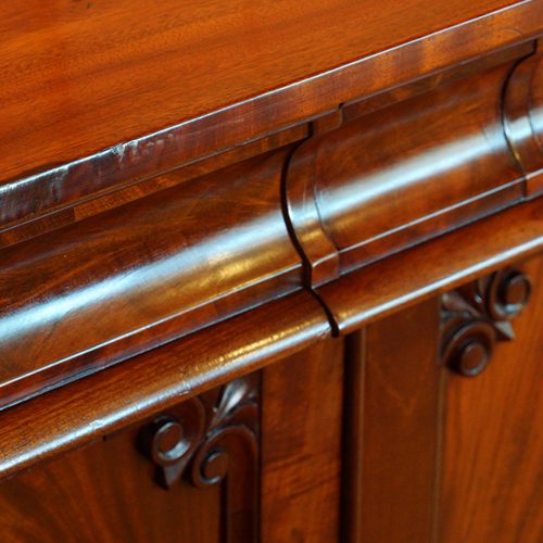 Victorian mahogany chiffonier sideboard waterfall drawer