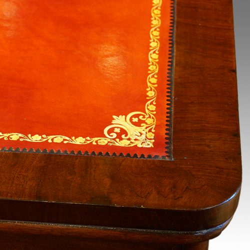 Victorian mahogany pedestal desk corner