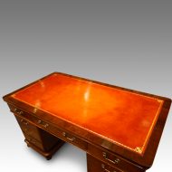 Victorian mahogany pedestal desk top