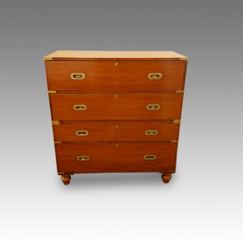 Victorian satinwood military chest