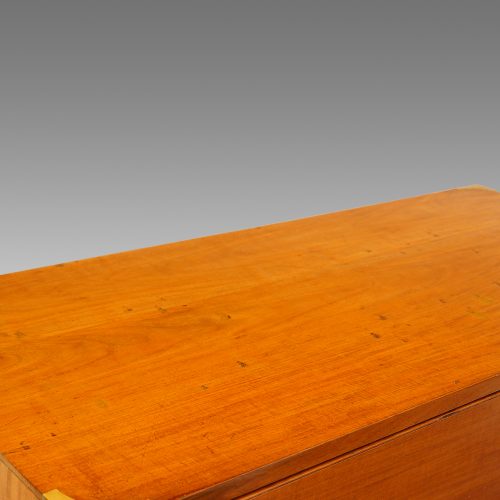 Victorian satinwood military chest top