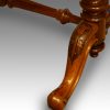 Victorian walnut coffee table leg detail