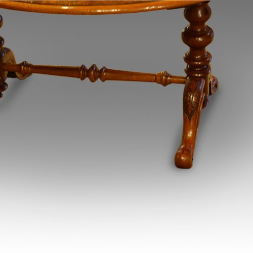 Victorian walnut coffee table stretcher