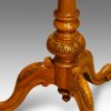 Victorian walnut wine table column detail