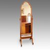Walnut dome cheval mirror