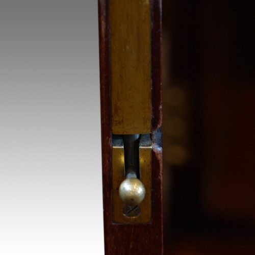 Edwardian inlaid mahogany bureau with cupboard bolt