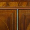 Edwardian inlaid mahogany bureau with cupboard door bar