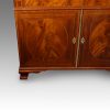 Edwardian inlaid mahogany bureau with cupboard foot