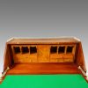 Edwardian inlaid mahogany bureau with cupboard interior detail