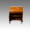 Edwardian inlaid mahogany bureau with cupboard open
