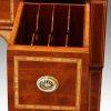 Edwardian inlaid mahogany writing table drawer interior