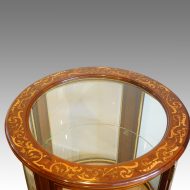 Edwardian mahogany circular bijouterie cabinet top