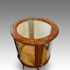 Edwardian mahogany circular bijouterie cabinet top view