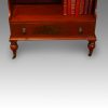 Pair painted waterfall bookcases front legs