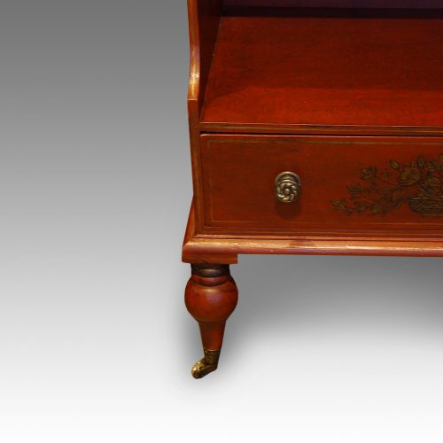 Pair painted waterfall bookcases handle