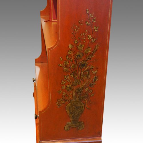 Pair painted waterfall bookcases side