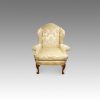 Queen Anne style wing-chair detail