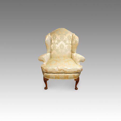 Queen Anne style wing-chair detail
