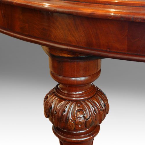 Victorian mahogany 12 seat extending dining table carving