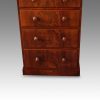 Victorian mahogany narrow flight of drawers detail drawers