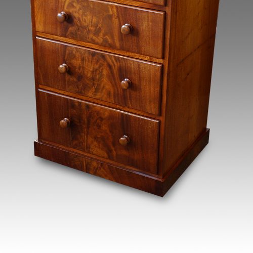 Victorian mahogany narrow flight of drawers plinth
