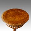 Victorian walnut circular workbox lid