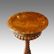 Victorian walnut circular workbox top