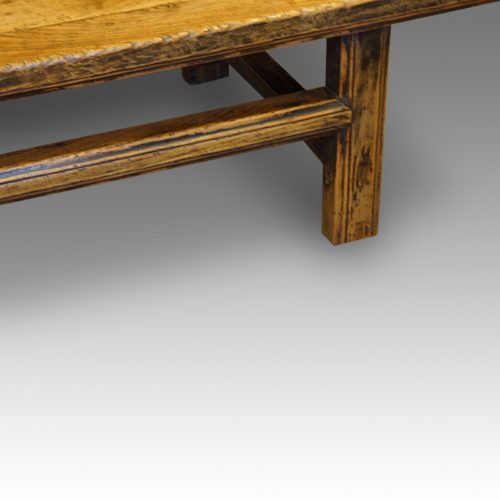 Antique elm coffee table leg