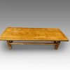 Antique elm coffee table side