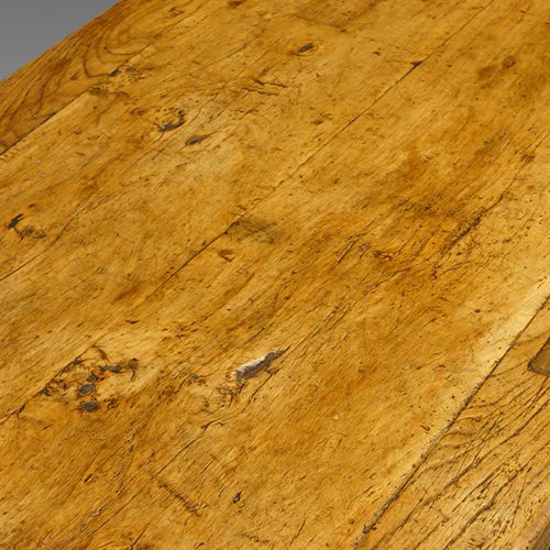 Antique elm coffee table top detail