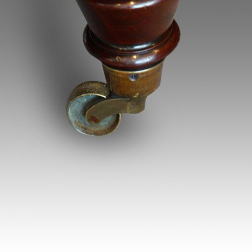 Leather large stool castor