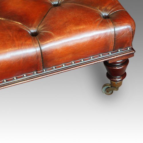 Leather large stool corner