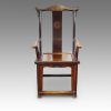 Pair of Chinese elm yoke chairs detail